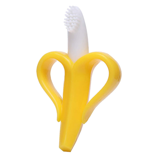 "Baby teething relief toy – silicone banana-shaped easy hold teether"