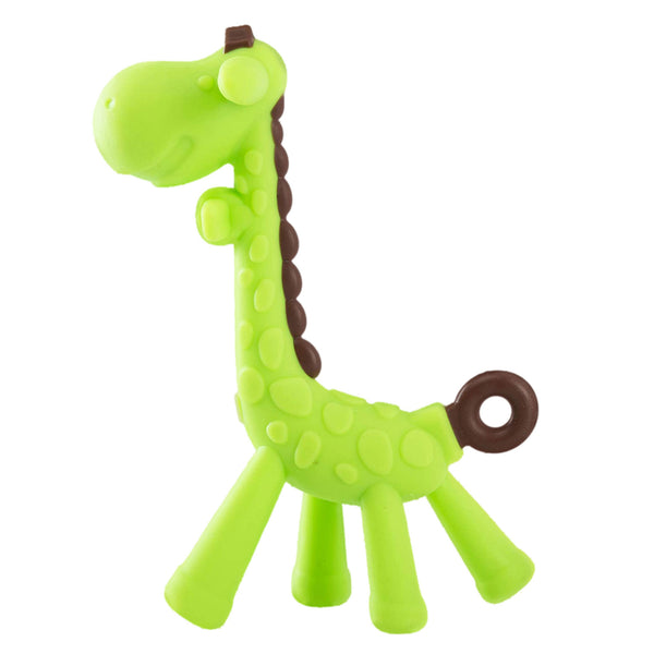 "Baby teething toy – soft silicone giraffe teether for infants"