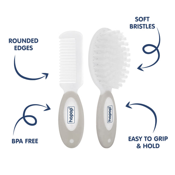 Gentle baby hairbrush for newborns