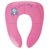Compact toddler toilet seat with non-slip grips